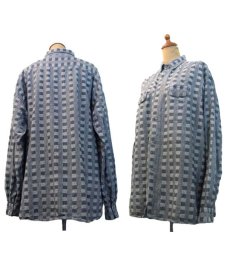 画像3: 1980's "SPACE" Checked Pattern L/S Shirts グレー size L (表記 XL) (3)