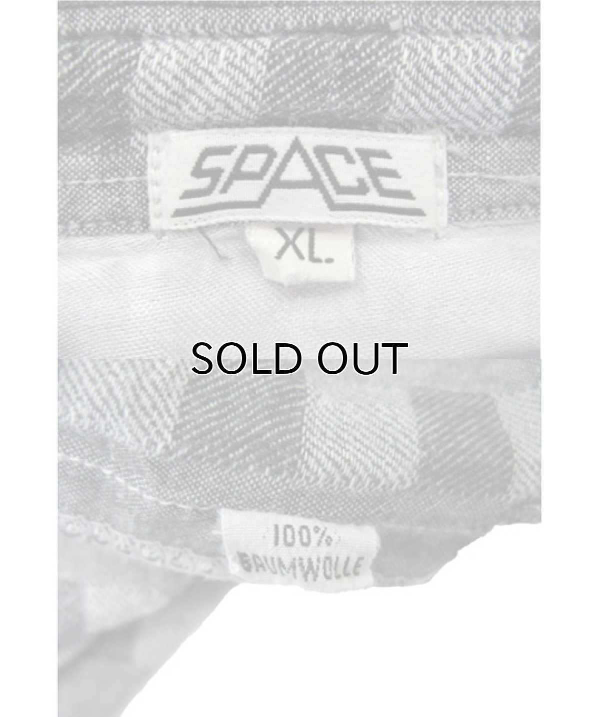 画像4: 1980's "SPACE" Checked Pattern L/S Shirts グレー size L (表記 XL) (4)