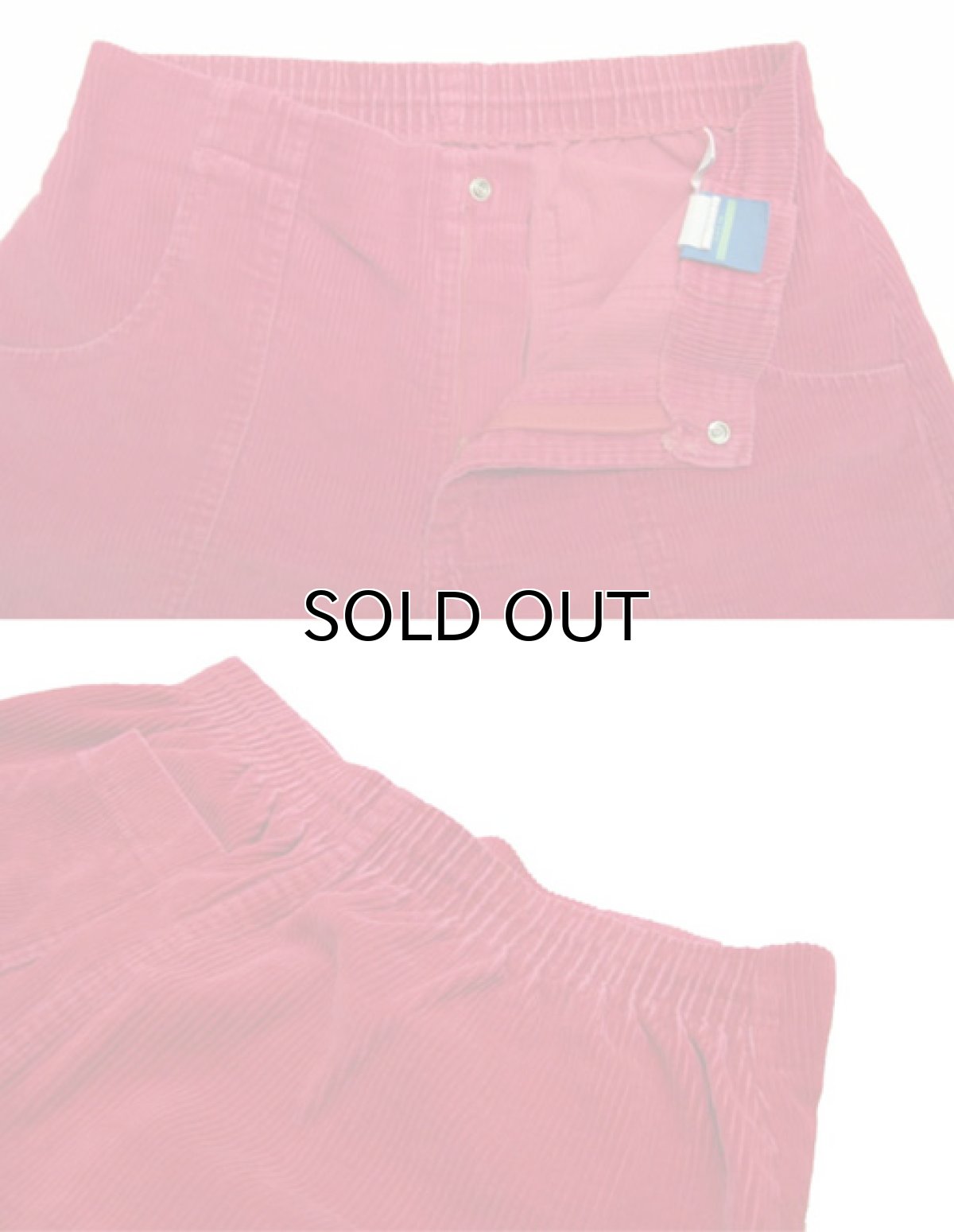 画像3: 1980's "OCEAN PACIFIC" CORDUROY SHORTS "RED"　size w 31~34.5inch (表記34) (3)