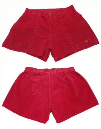 画像1: 1980's "OCEAN PACIFIC" CORDUROY SHORTS "RED"　size w 31~34.5inch (表記34)