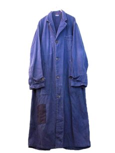 画像2: ~1960's French  "LE VETEMENT" Work Coat color Blue　size M-L (表記なし) (2)