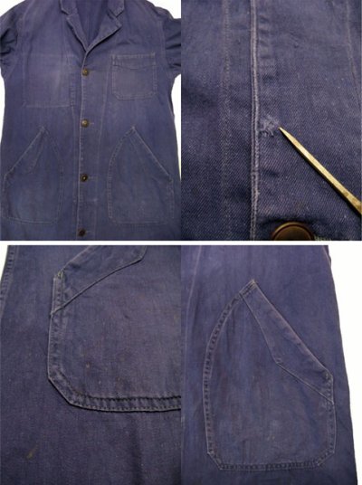 画像3: ~1960's French  "LE VETEMENT" Work Coat color Blue　size M-L (表記なし)