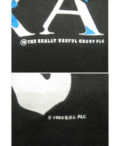 画像2: ~1990's "THE PHANTOM OF THE OPERA" Print Tee Black　size XL  (表記 XL)