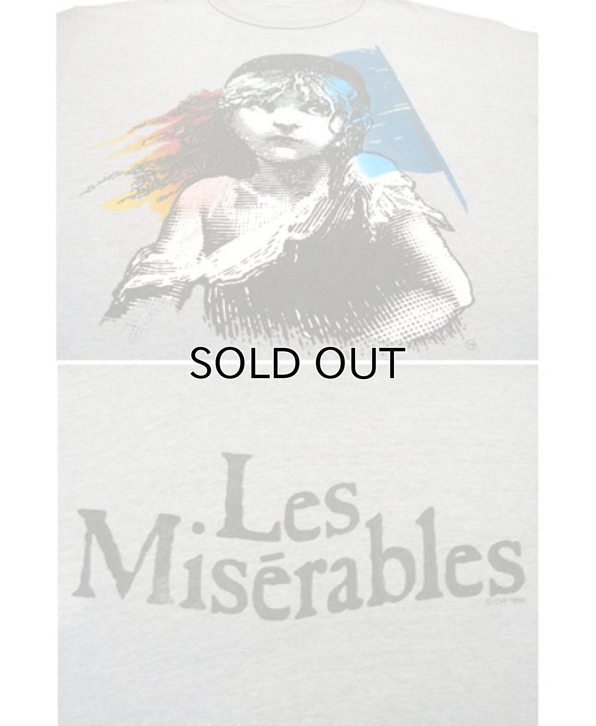 画像3: 1980's "Les Miserables" Print Tee Grey　size L - XL  (表記 なし) (3)