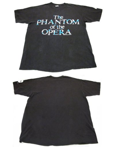 画像1: ~1990's "THE PHANTOM OF THE OPERA" Print Tee Black　size XL  (表記 XL)