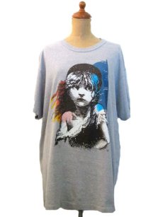 画像1: 1980's "Les Miserables" Print Tee Grey　size L - XL  (表記 なし) (1)