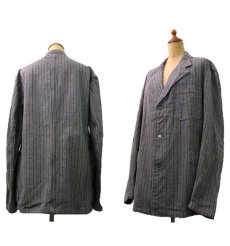 画像3: 1940's~ Swedish Cotton Stripe Prisoner Jacket　size L (表記なし) (3)