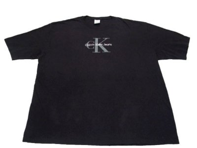 画像1: "Calvin Klein Jeans" Big Tee Dark Navy　size XL  (表記 XL)