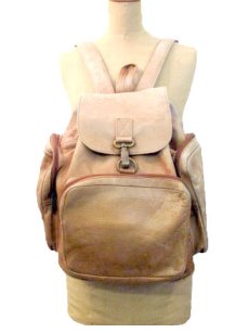 画像1: Unknown Old Leather Bag Pac　Light Brown (1)