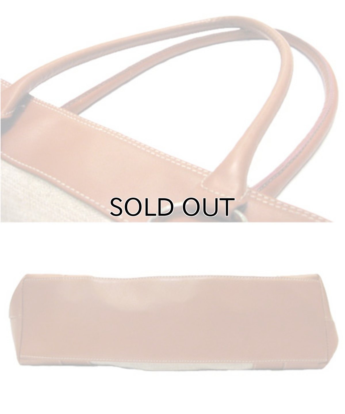 画像2: "regina" Leather x Linen Hand Bag　BROWN / NATURAL (2)