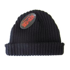 画像1: NewYorkHat "CHUNKY BEANIE" アクリルワッチキャップ　SHORT　Black (1)