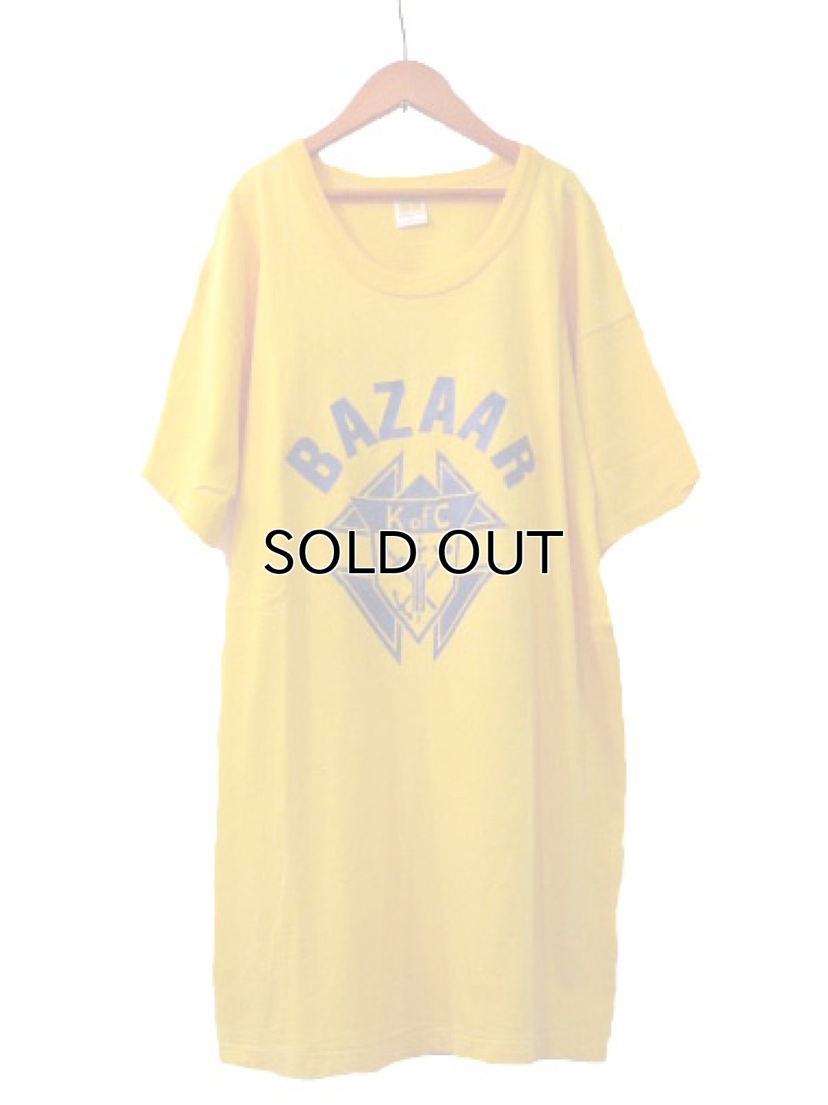 画像1: 1970's RUSSEL "BAZAAR"  Tee　Yellow　size L - XL  (表記 XL) (1)