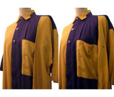 画像3: 1980's "Mango Gianni " Design S/S Shirts Purple/Yellow　size L (表記 S) (3)