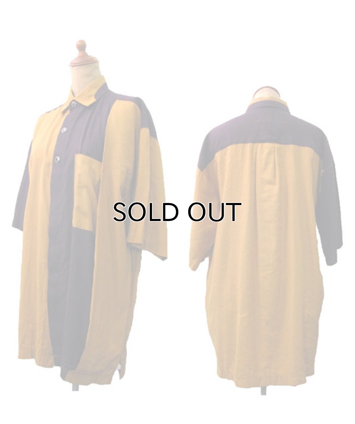 画像2: 1980's "Mango Gianni " Design S/S Shirts Purple/Yellow　size L (表記 S) (2)