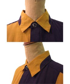 画像4: 1980's "Mango Gianni " Design S/S Shirts Purple/Yellow　size L (表記 S) (4)