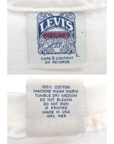 画像3: 1990's "Levis"  501 Print Tee　White　size L - XL  (表記 L)