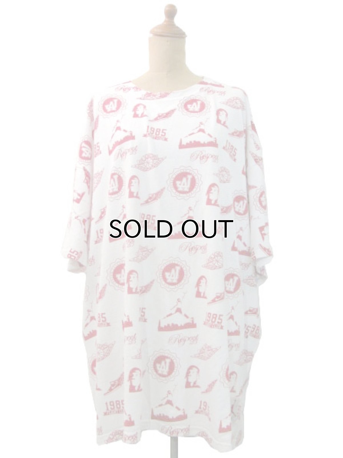 画像2: 1990's "AIR JORDAN"  Multi Print Tee　White/Red　size XXXL  (表記 XXL) (2)