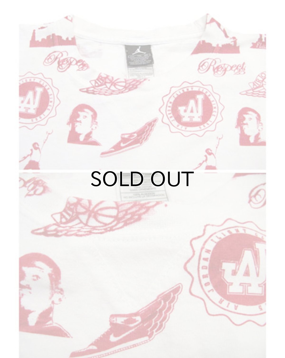 画像5: 1990's "AIR JORDAN"  Multi Print Tee　White/Red　size XXXL  (表記 XXL) (5)