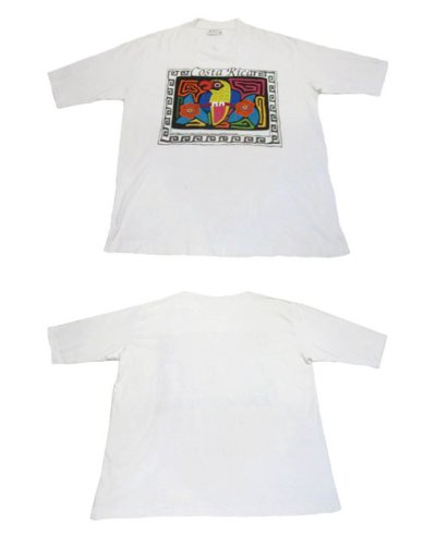 画像1: "Costa Rica"  Hand Made Tee　"鳥"　size XL  (表記 XL)