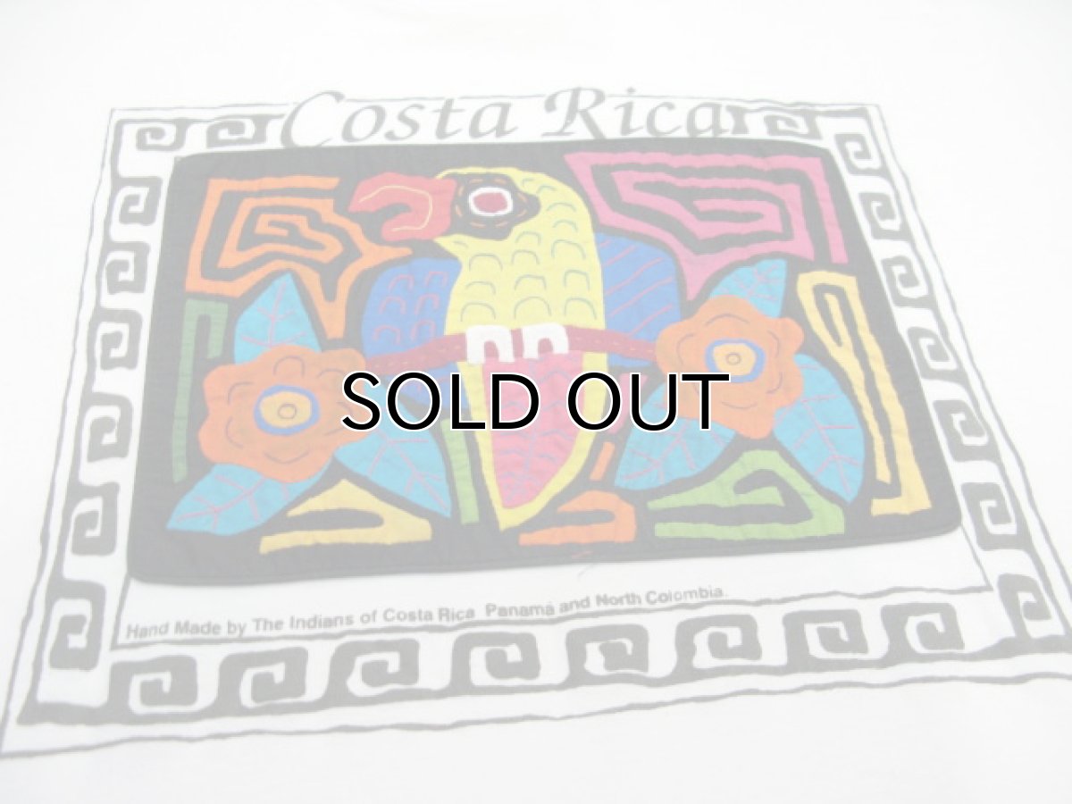 画像3: "Costa Rica"  Hand Made Tee "鳥" size XL  (表記 XL) (3)