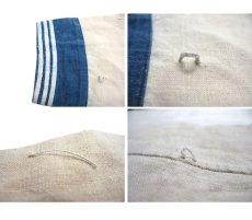 画像4: 1930's "1937"French Marine Shawl Collar Linen Sailor Jacket White / Blue　size XS - S (表記 なし) (4)