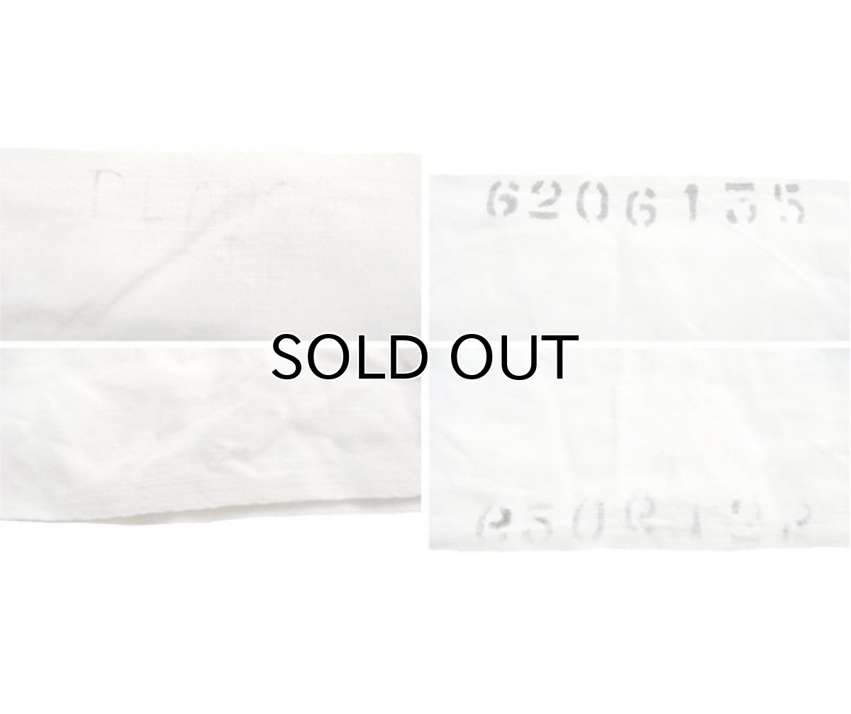 画像4: ~1950's French Marine Linen Sailor Shirts White / Navy size S - M (表記 なし) (4)