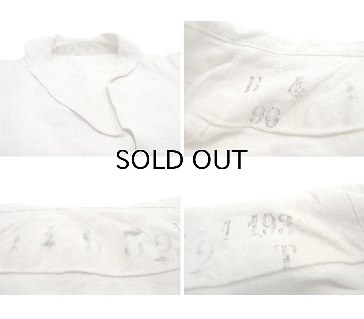 画像3: 1930's "1937"French Marine Shawl Collar Linen Sailor Jacket White / Blue　size XS - S (表記 なし) (3)