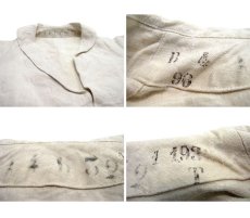 画像3: 1930's "1937"French Marine Shawl Collar Linen Sailor Jacket White / Blue　size XS - S (表記 なし) (3)