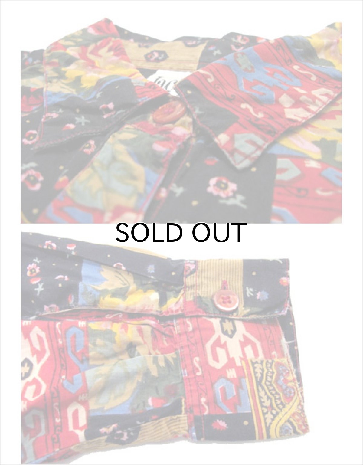 画像4: 1990's "Jacque & Koko" Crazy Print L/S Shirts  size L - XL (表記 22/24) (4)