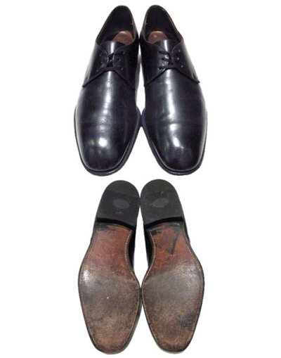 画像1: 1980's "Church's" Plain Toe Leather Shoes　BLACK　size 7 1/2 D