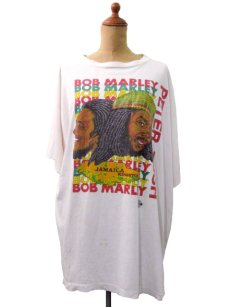 画像1: 1980's "BOB MARLEY & PETER TOSH"  Print Tee　size L - XL (表記 無し) (1)