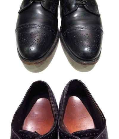 画像3: "Allen Edmonds" Cap Toe Leather Shoes　BLACK　size 10D