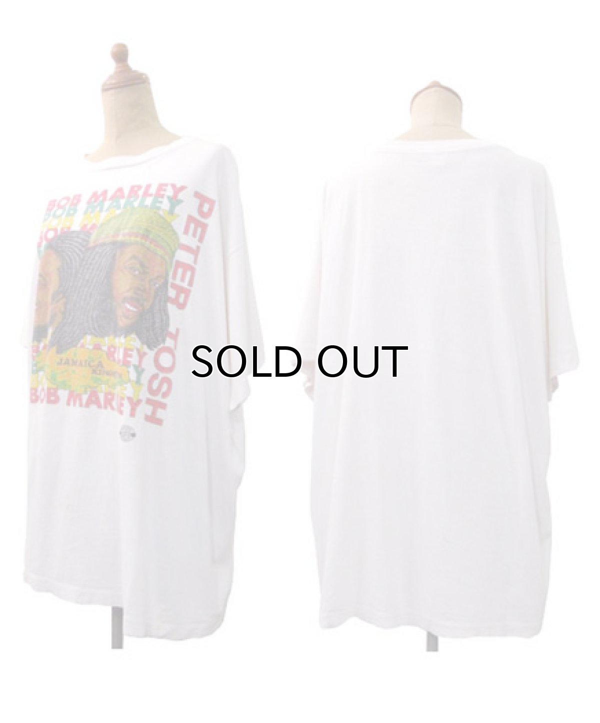 画像2: 1980's "BOB MARLEY & PETER TOSH"  Print Tee size L - XL (表記 無し) (2)