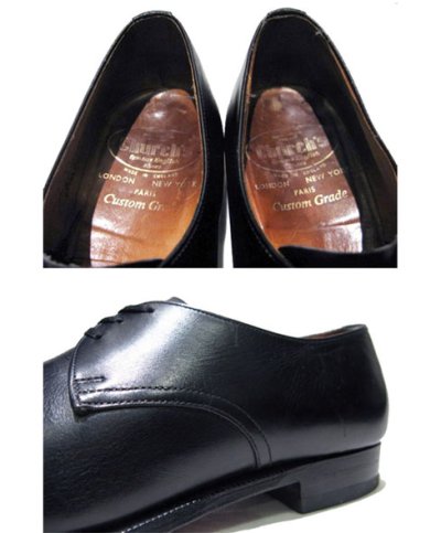 画像2: 1980's "Church's" Plain Toe Leather Shoes　BLACK　size 7 1/2 D