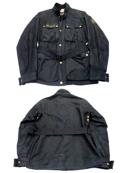 画像1: 1970's Belstaff "ROAD MASTER II" Wax Cotton Biker Jacket　Black　size 34  (表記 EU40)