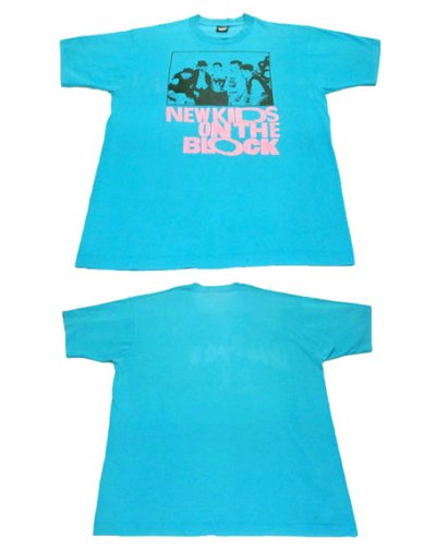 画像1: 1990's "NEW KIDS ON THE BLOCK"  Print Tee　size L - XL (表記 XL)