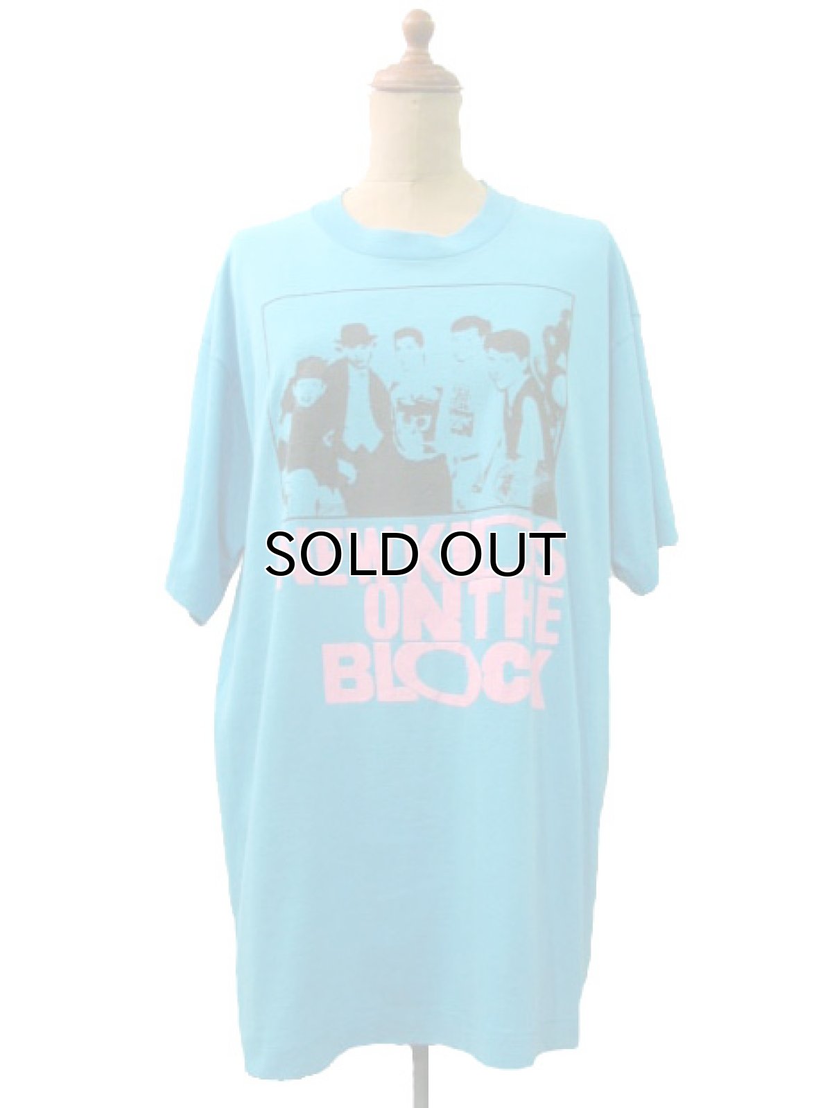 画像1: 1990's "NEW KIDS ON THE BLOCK"  Print Tee　size L - XL (表記 XL) (1)