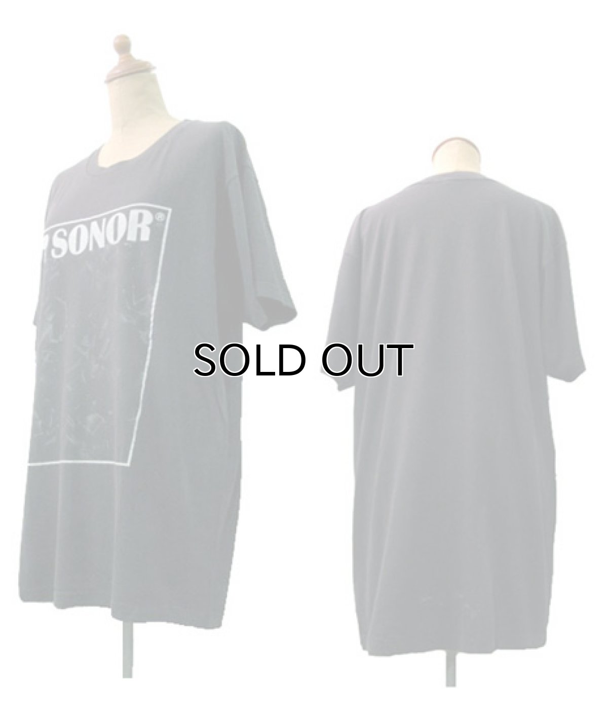 画像2: 1980's "SONOR"  Print Tee  BLACK　size L (表記 不明) (2)