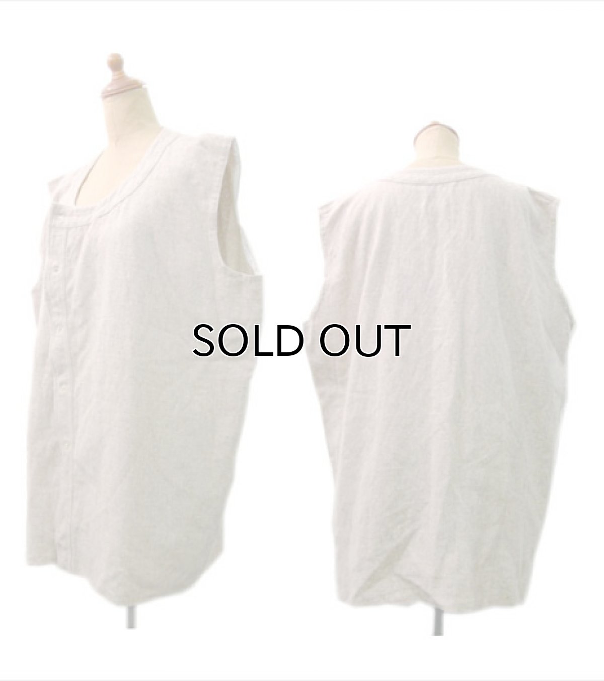 画像2: 1950's~ French Cotton / Wool Vest　size L  (表記無し) (2)