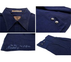 画像5: "Calvin Klein" Cotton L/S Shirts NAVY  size M - L  (表記 15) (5)