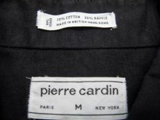 画像4: "Pierre Cardin" Cotton / Ramie L/S Shirts BLACK  size M  (表記 M) (4)