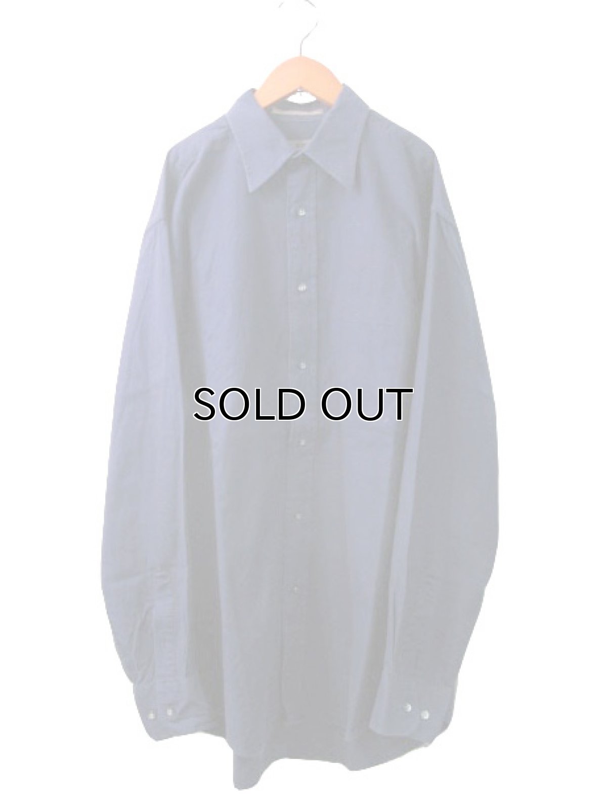 画像2: "Calvin Klein" Cotton L/S Shirts NAVY  size M - L  (表記 15) (2)