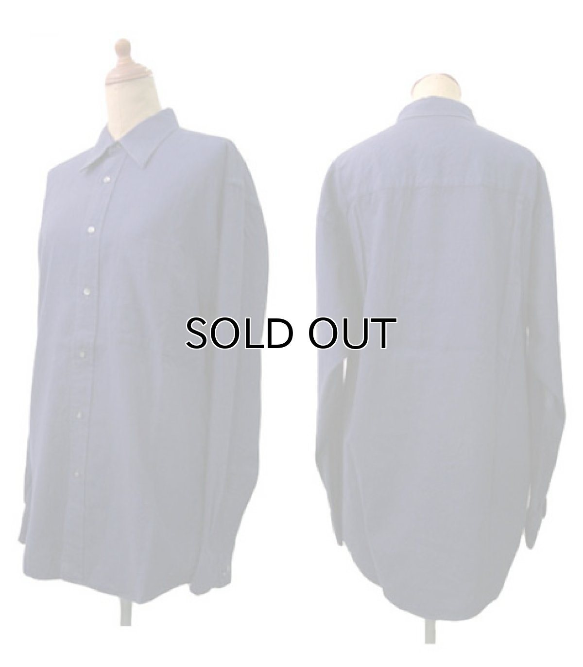 画像3: "Calvin Klein" Cotton L/S Shirts NAVY  size M - L  (表記 15) (3)