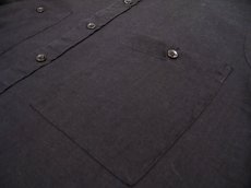 画像5: "Pierre Cardin" Cotton / Ramie L/S Shirts BLACK  size M  (表記 M) (5)
