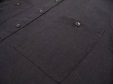 画像5: "Pierre Cardin" Cotton / Ramie L/S Shirts BLACK  size M  (表記 M) (5)
