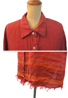 画像4: "Garnet Hill  L/S Design Linen Shirts  size M - L  (表記 18) (4)