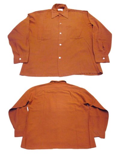 画像1: 1960's "BRENT"  Rayon L/S Embroidery Shirts  size M  (表記 M 15 - 15 1/2)