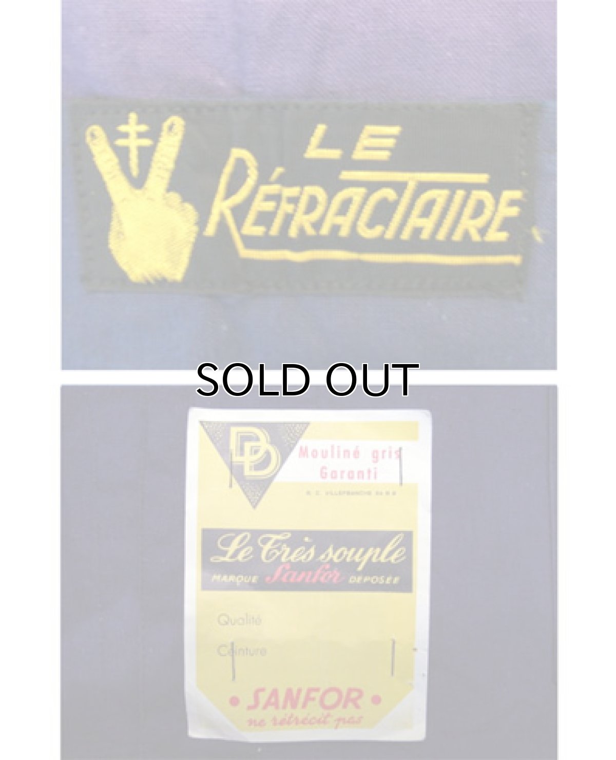 画像3: 1950's  French Linen / Cotton Work Jacket Dead Stock - one washed　size L (表記なし) (3)