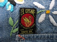 画像5: 1970's "EL CISNE"  L/S Denim Embroidery Shirts  size M  (表記 なし) (5)