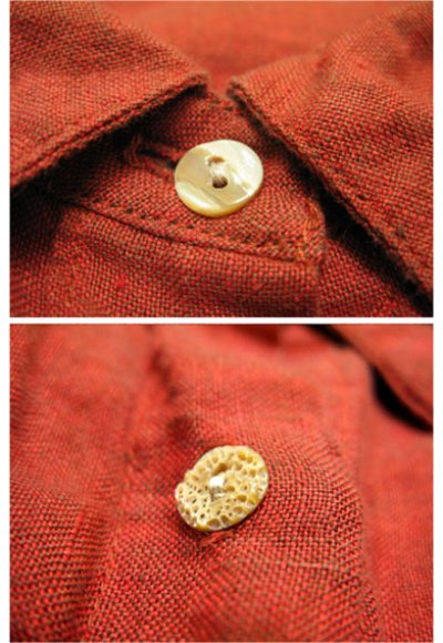 画像2: "Garnet Hill  L/S Design Linen Shirts  size M - L  (表記 18)